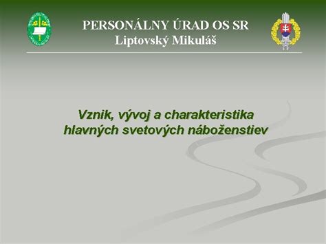 Personlny Rad Os Sr Liptovsk Mikul Vznik Vvoj