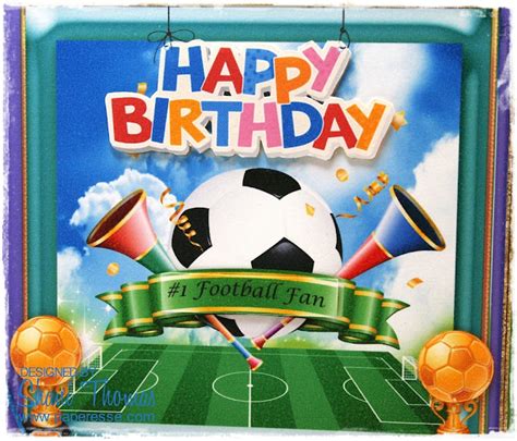 Football Soccer Fan Birthday Card For A Man Or Woman Paperesse