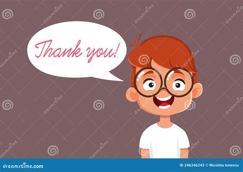 Little Boy Saying Thank You Vector Cartoon Illustration | CartoonDealer ...