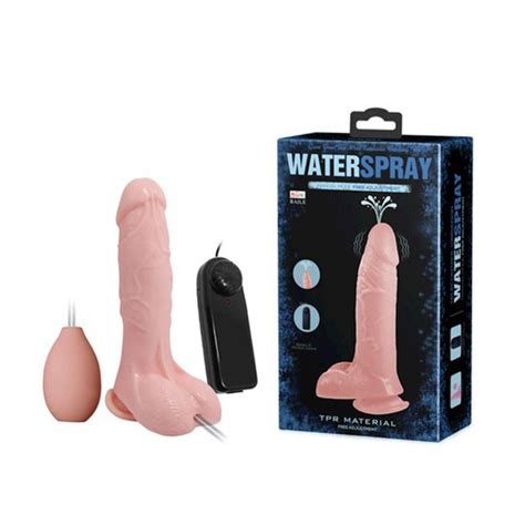 P Nis Ejaculador Vibro E Ventosa Water Spray Bege Sex Shop