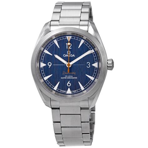 Omega Seamaster Railmaster Automatic Chronometer Blue Dial Men's Watch ...