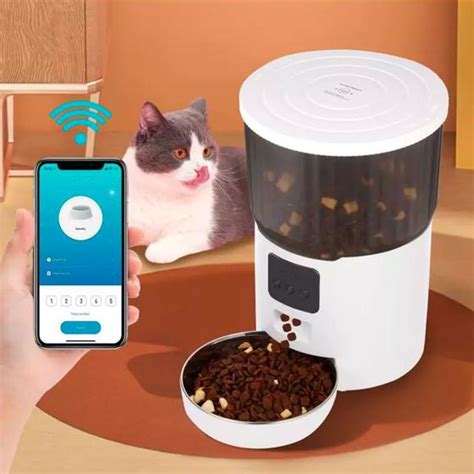 Comedouro Alimentador Automático Cães e Gatos Inteligente APP