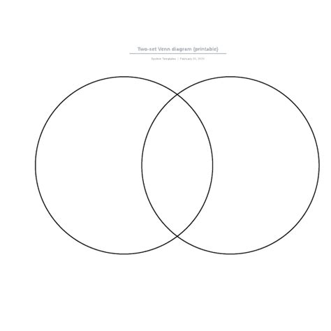 Go to Two-set Venn diagram (printable) template