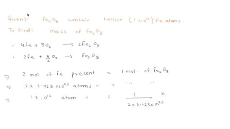 SOLVED Calculate The Mass Of Iron III Oxide FezO That Contains A