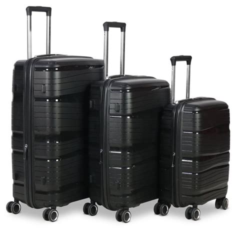 Luggage Sets Piece Travel Luggage Hard Shell Suitcase Pps Material