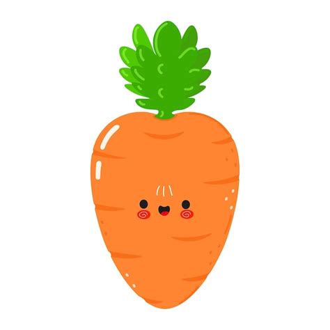 Premium Vector Cute Funny Carrot Character