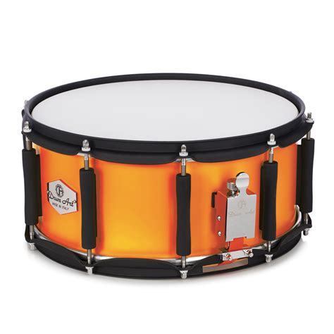 Touch Experience orange handcrafted snaredrum - Drum Art