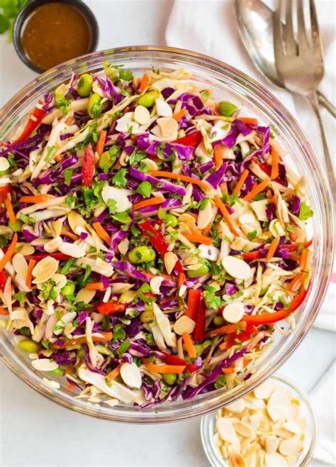 Asian Cabbage Salad With Peanut Dressing Wellplated