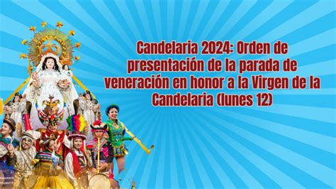 Orden De Presentaci N Para La Parada Y Veneraci N En Honor A La Virgen