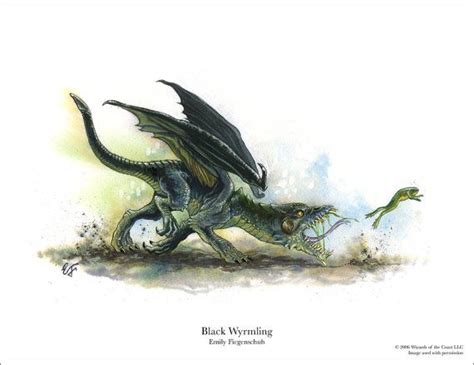 Baby Black Dragon 8.5 x 11 Print by FabledEarthArt on Etsy, $12.00 ...