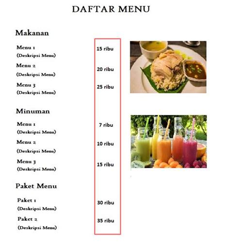 Gambar Menu Makanan 52 Koleksi Gambar