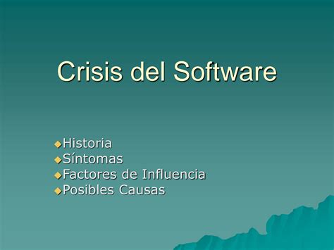 SOLUTION Presentación Crisis Del Software Studypool