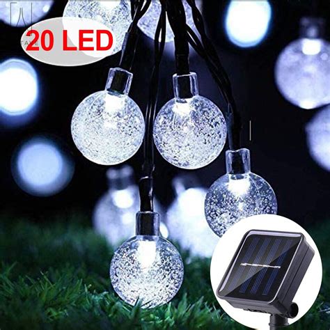 Gustave Solar String Lights Fairy Lights Ft Led Crystal Ball