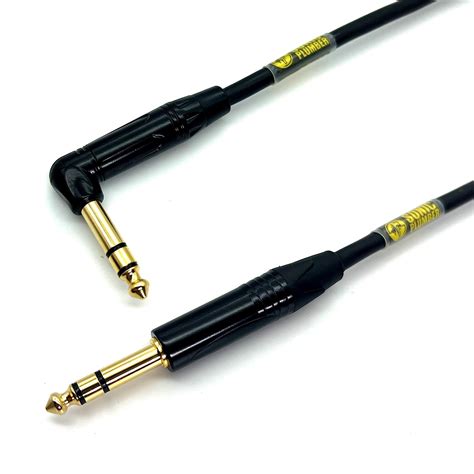 Sonic Plumber Black And Gold 6 35mm 1 4inch TRS Jack Straight To