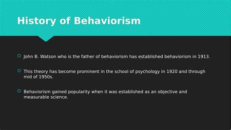 Behaviorism In Psychology Presentation