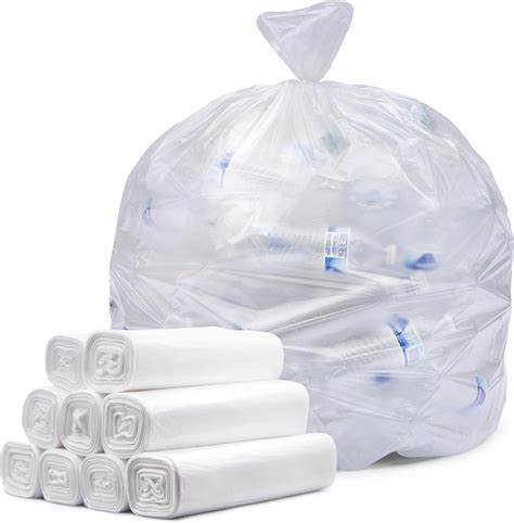 Amazon Gallon Clear Trash Bags Bags W Ties Large Clear