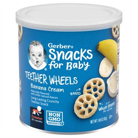 Gerber® Snacks for Baby Banana Cream Teether Wheels Baby Food Snacks, 1 ...