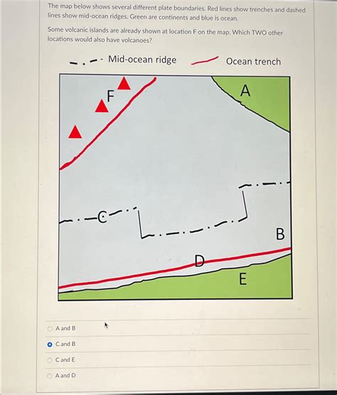 Solved The map below shows several different plate | Chegg.com