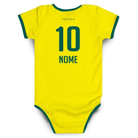 Body Sele O Brasil Futebol Beb Menina Personalizado C Nome