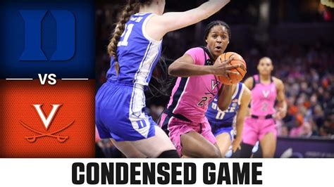 Duke Vs Virginia Condensed Game 2022 23 ACC Womens Basketball YouTube