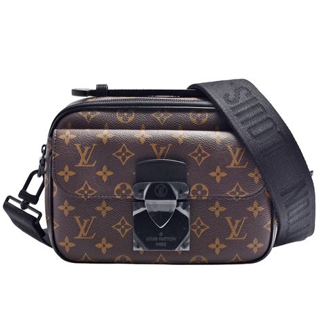 Lv Louis Vuitton路易威登 M45806 經典s Lock系列經典monogram帆布手提斜背郵差包 Lv路易威登