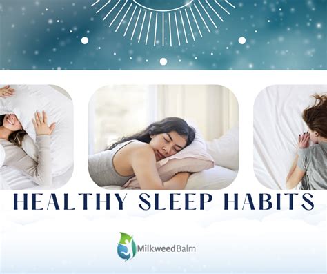 Healthy Sleep Habits – Milkweed Balm