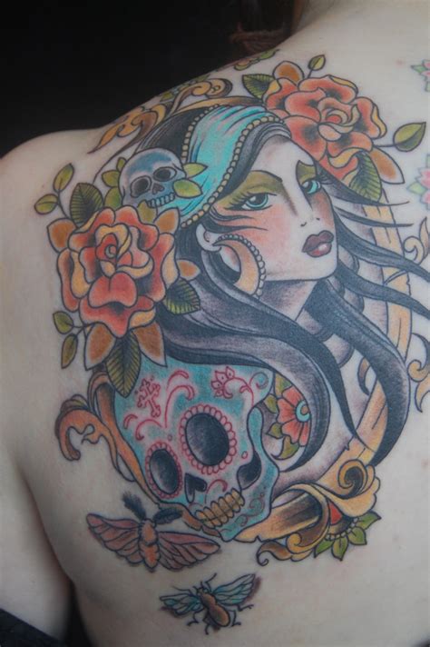 22+ Outstanding Painted Lady Tattoo Designs and Ideas