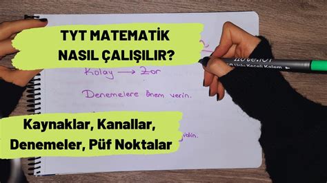 Tyt Matemat K Nasil Ali Ilir Kaynaklar Kanallar Tekrarlar