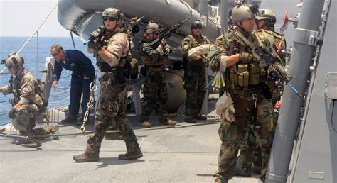 Us Navy Seals From Seal Team 4 Pictured During A Vbss Ship Boarding