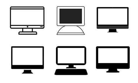 Set Of Computer Screen Icons Vector Art At Vecteezy