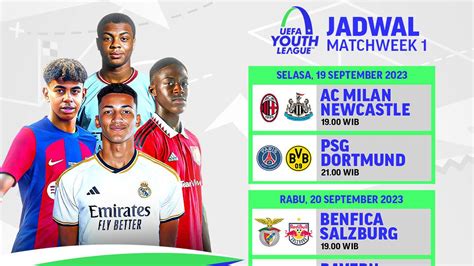 Jadwal Dan Link Live Streaming UEFA Youth League Di Vidio 20 September