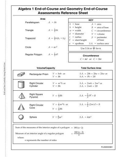 Algebra End Of Course And Geometry End Of Course