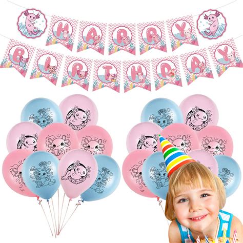 Buy Facynde Axolotl Theme Party Decorations Set Cute Axolotl