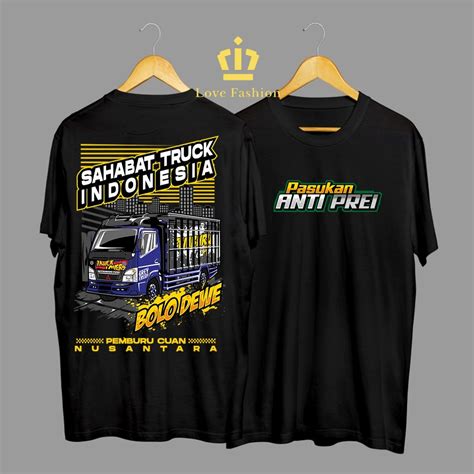 Jual Kaos Tshirt Baju Distro Mobil Truk Pasukan Anti Prei Bolo Dewe