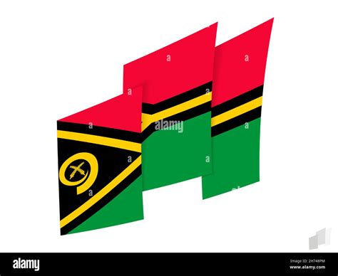 Vanuatu flag in an abstract ripped design. Modern design of the Vanuatu ...