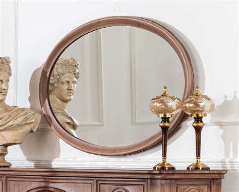 Casa Padrino Miroir Baroque De Luxe Marron Miroir Mural Ovale En Bois