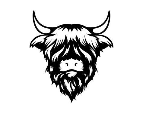 Highland Cow Svg Png Highland Cow Vector Cut File For Etsy