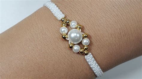 DIY Pulsera con perlas y cuentas fácil Pulseras de Moda YouTube