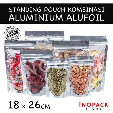 Jual Standing Pouch X Cm Alumunium Foil Kombinasi Plastik Bening