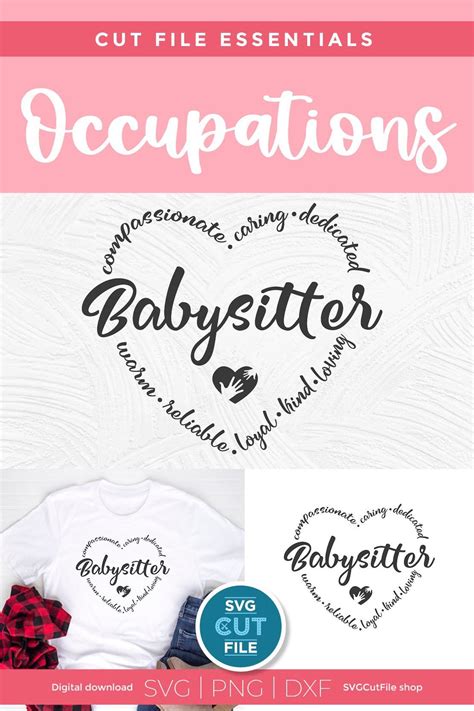 Babysitter Svg Baby Sitter Svg Nanny Svg Caregiver Svg Au Pair Svg