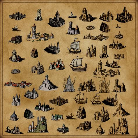 Conan The Barbarian Inspired Vintage Assets Pack - Settlements, structures, towns and ships ...