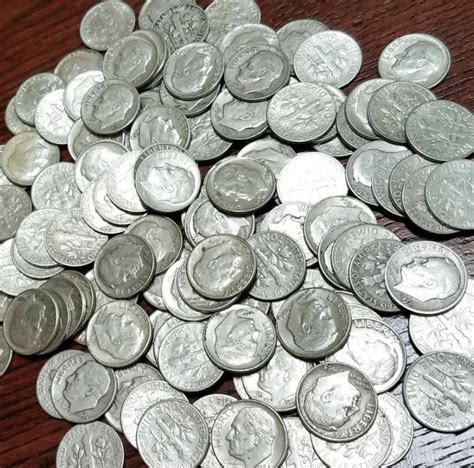 Vintage US Roosevelt Dimes Junk Silver 90% Silver Not Culled 40 Dimes ...