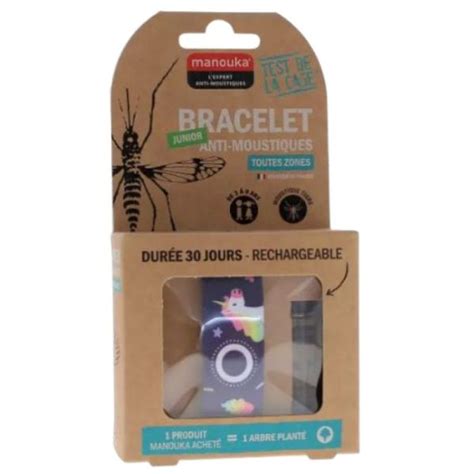 Manouka Bracelet Anti Moustiques Toutes Zones Junior Licorne