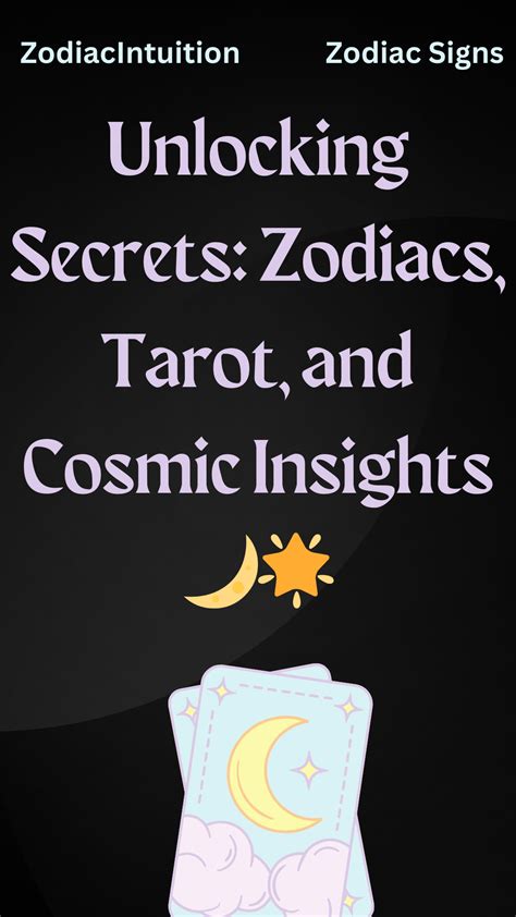 Unlocking Secrets Zodiacs Tarot And Cosmic Insights 🌙🌟 Zodiac Signs