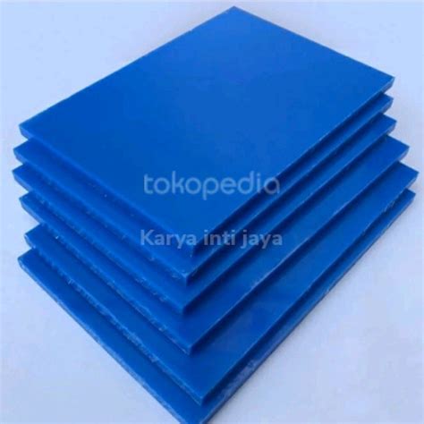 jual nylon mc blue lembaran mc blue sheet mm cm  cm
