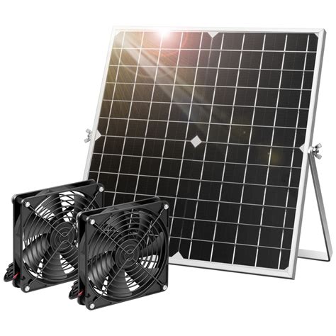 20w Solar Fan Kit 20w Solar Panel With Two Waterproof Fans