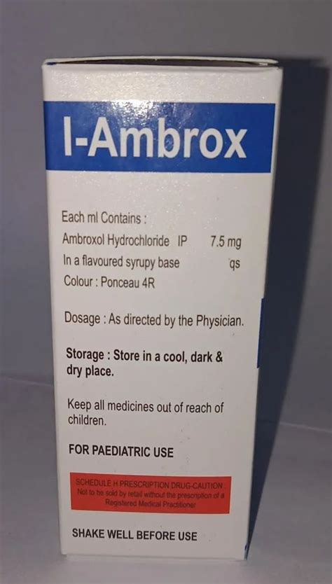 Ambroxol Hydrochloride Drop (I-Ambrox), 15 ML at Rs 60/piece in Kala ...