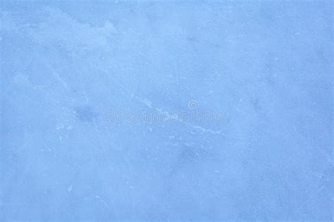 Empty Ice Rink With Skate Marks After The Session Outdoor Stock Photo