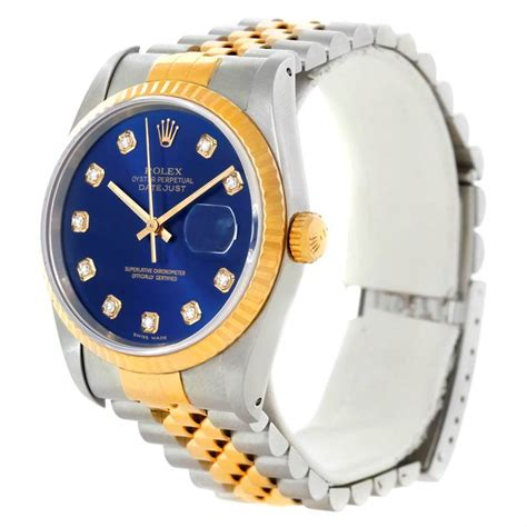 Rolex Datejust Steel 18k Yellow Gold Diamond Watch 16233 Swisswatchexpo