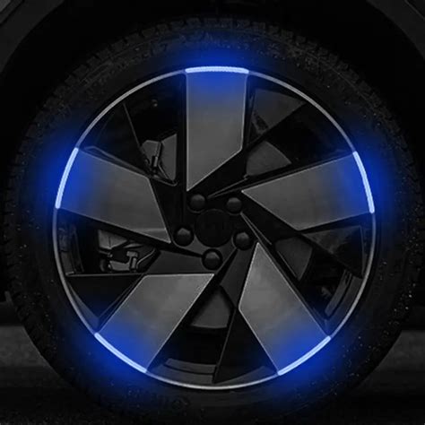 Pcs Car Wheel Hub Reflective Sticker Tire Rim Reflective Strips